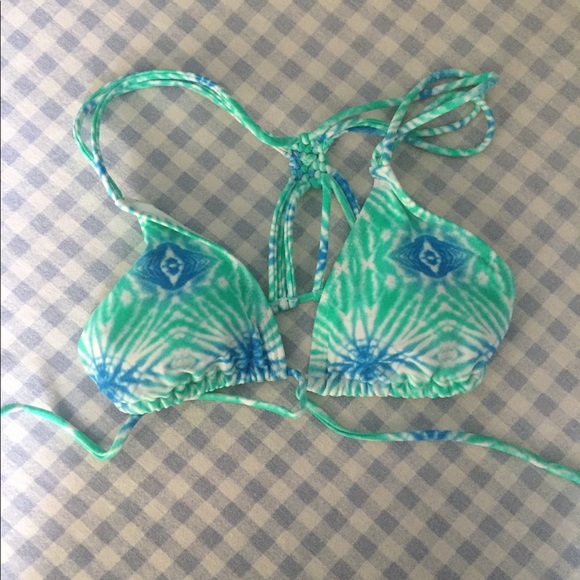 Tie- Dye Crochet String Bikini Top - Picture 5 of 5